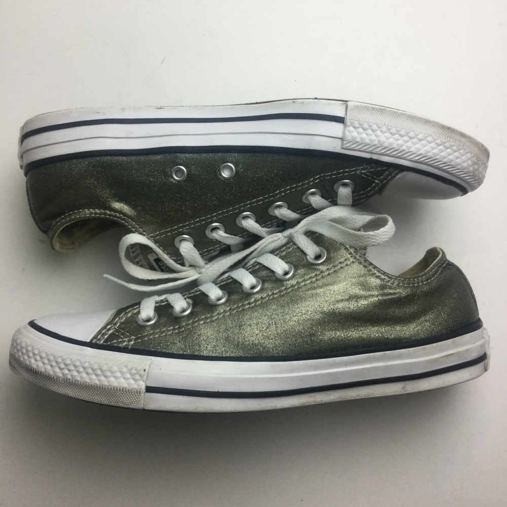 Converse Ox Chuck Taylor Allstar Metallic He... rbal Low Lace-Up Sneakers Size 8 - Picture 3 of 10